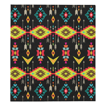 Native Pattern Print Design A05 Premium Quilt