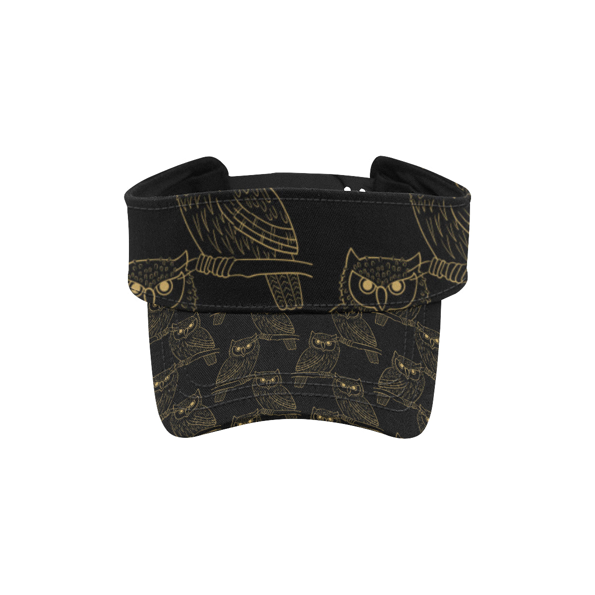 Gold Owl Pattern Unisex Sun Visor