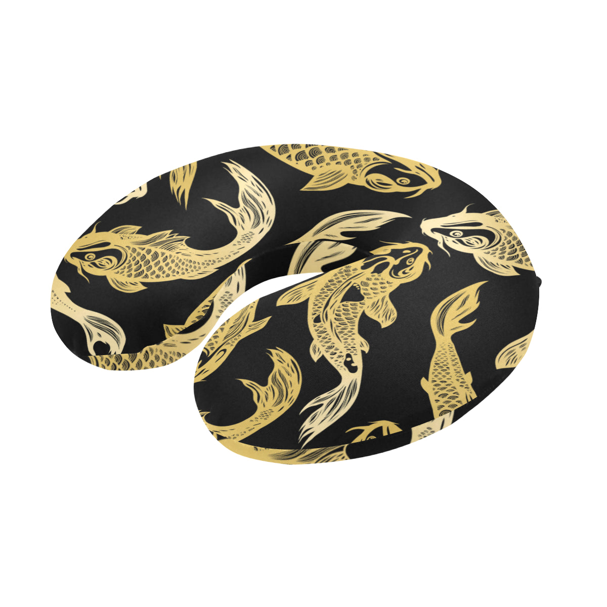 KOI Fish Pattern Print Design 03 U-Shaped Travel Neck Pillow