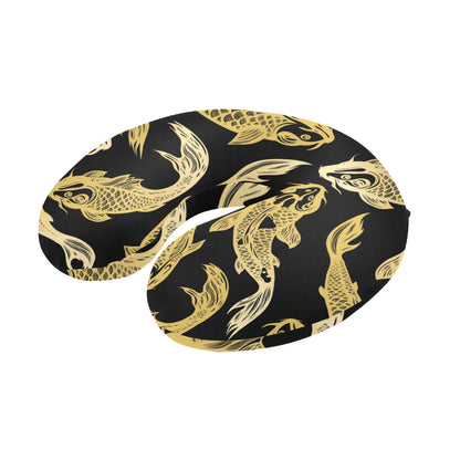 KOI Fish Pattern Print Design 03 U-Shaped Travel Neck Pillow