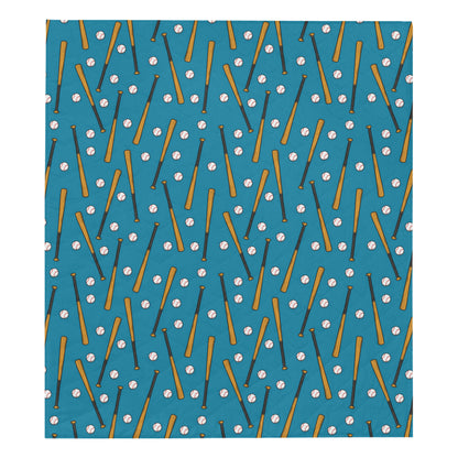 Baseball Pattern Print Design 01 Premium Quilt