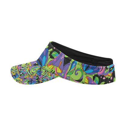 Psychedelic Trippy Mushroom Themed Unisex Sun Visor