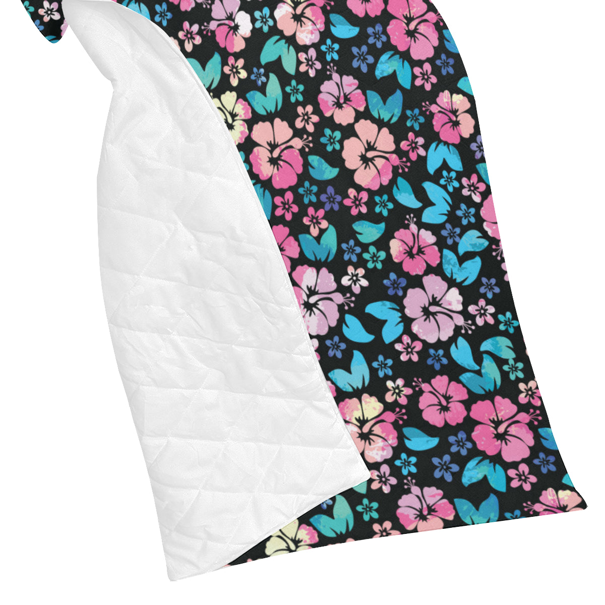Pink Hibiscus Hawaiian Flower Premium Quilt