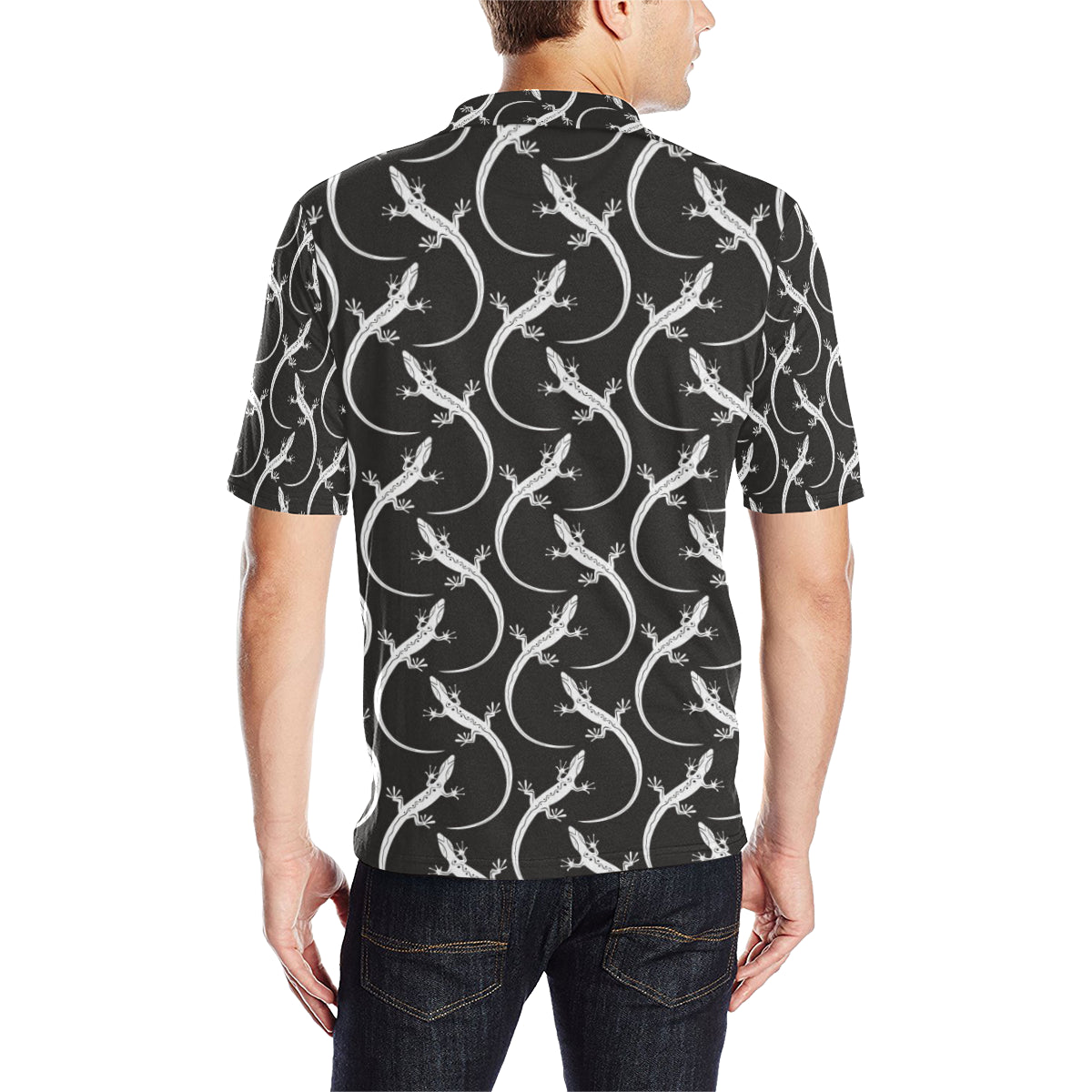 lizard Pattern Print Design 01 Men Polo Shirt