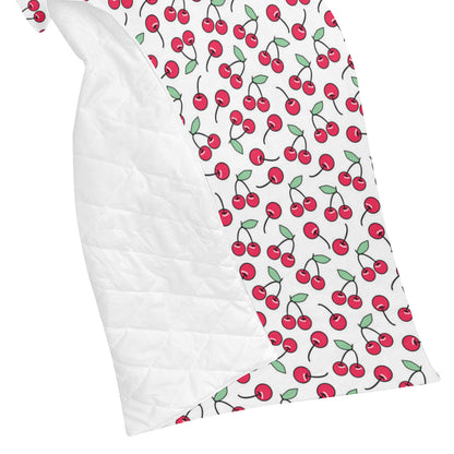 Cherry Pattern Print Design 03 Premium Quilt