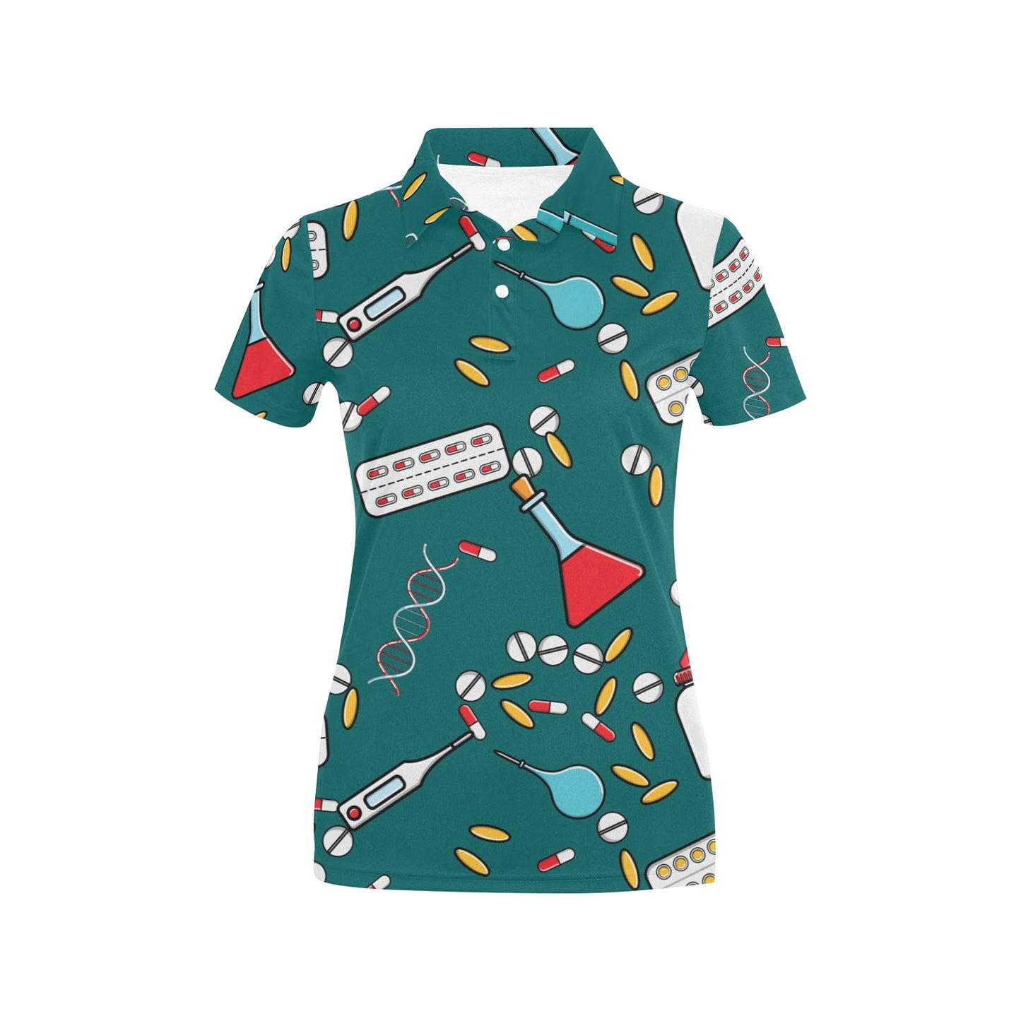 Nurse Pattern Print Design A05 Women's Polo Shirt