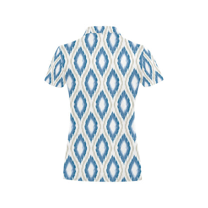 Ikat Pattern Print Design 02 Women's Polo Shirt