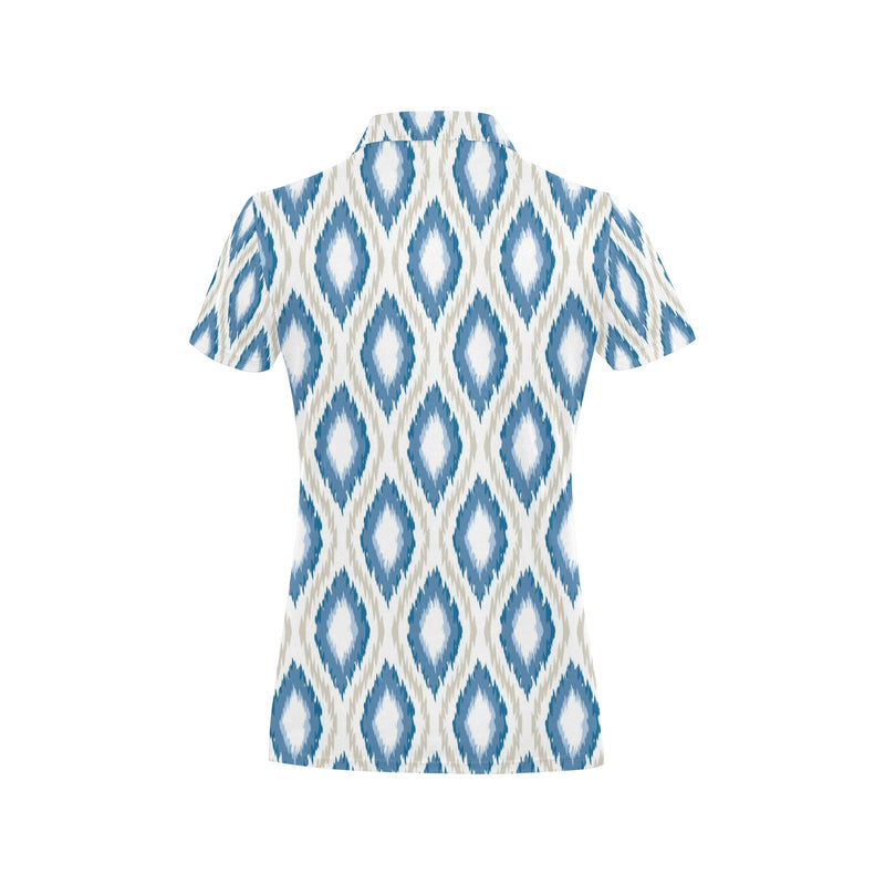 Ikat Pattern Print Design 02 Women's Polo Shirt