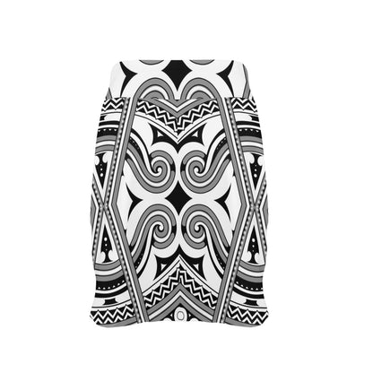 Samoan Pattern Print Design LKS302 17" Golf & Pickleball Skort with Pockets