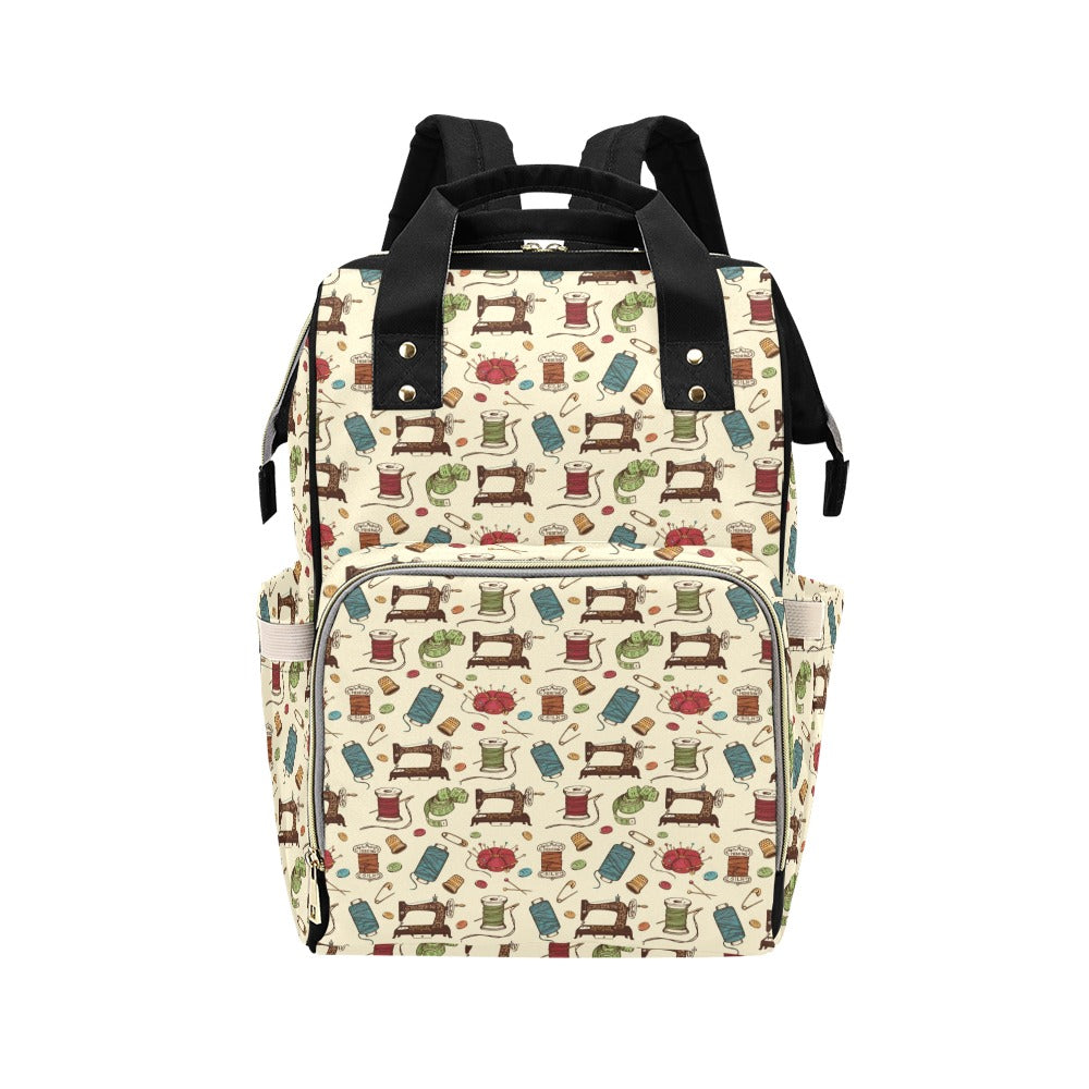 Sewing Equipment Print Design LKS303 Diaper Bag Backpack