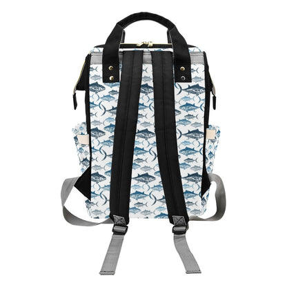 Tuna Fish Print Design LKS303 Diaper Bag Backpack