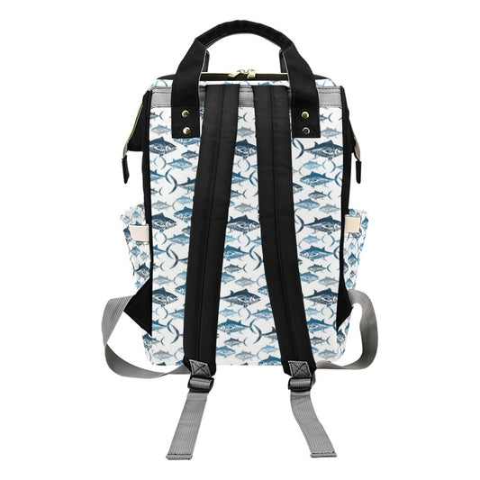 Tuna Fish Print Design LKS303 Diaper Bag Backpack