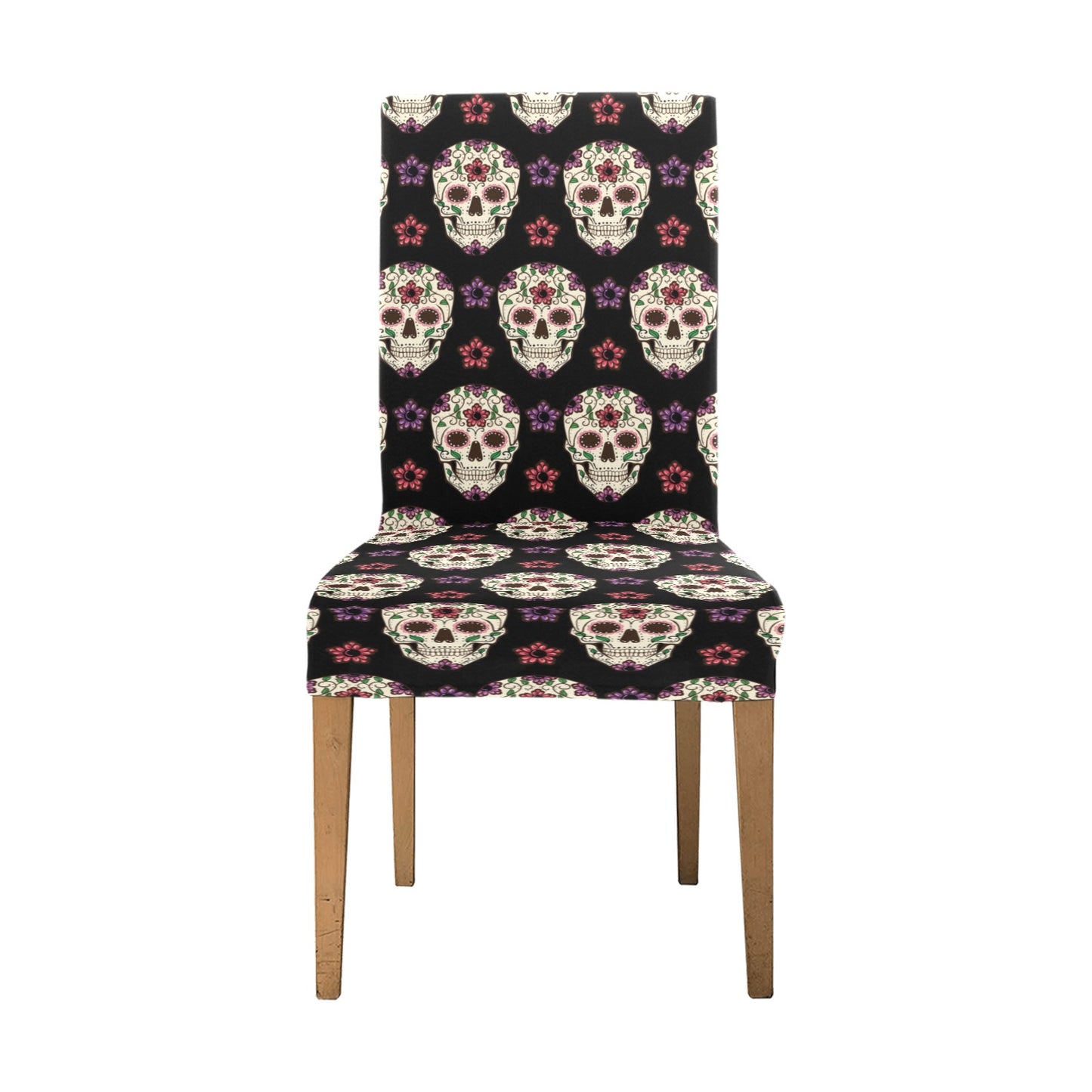 Sugar Skull Print Design LKS304 Dining Chair Slipcover