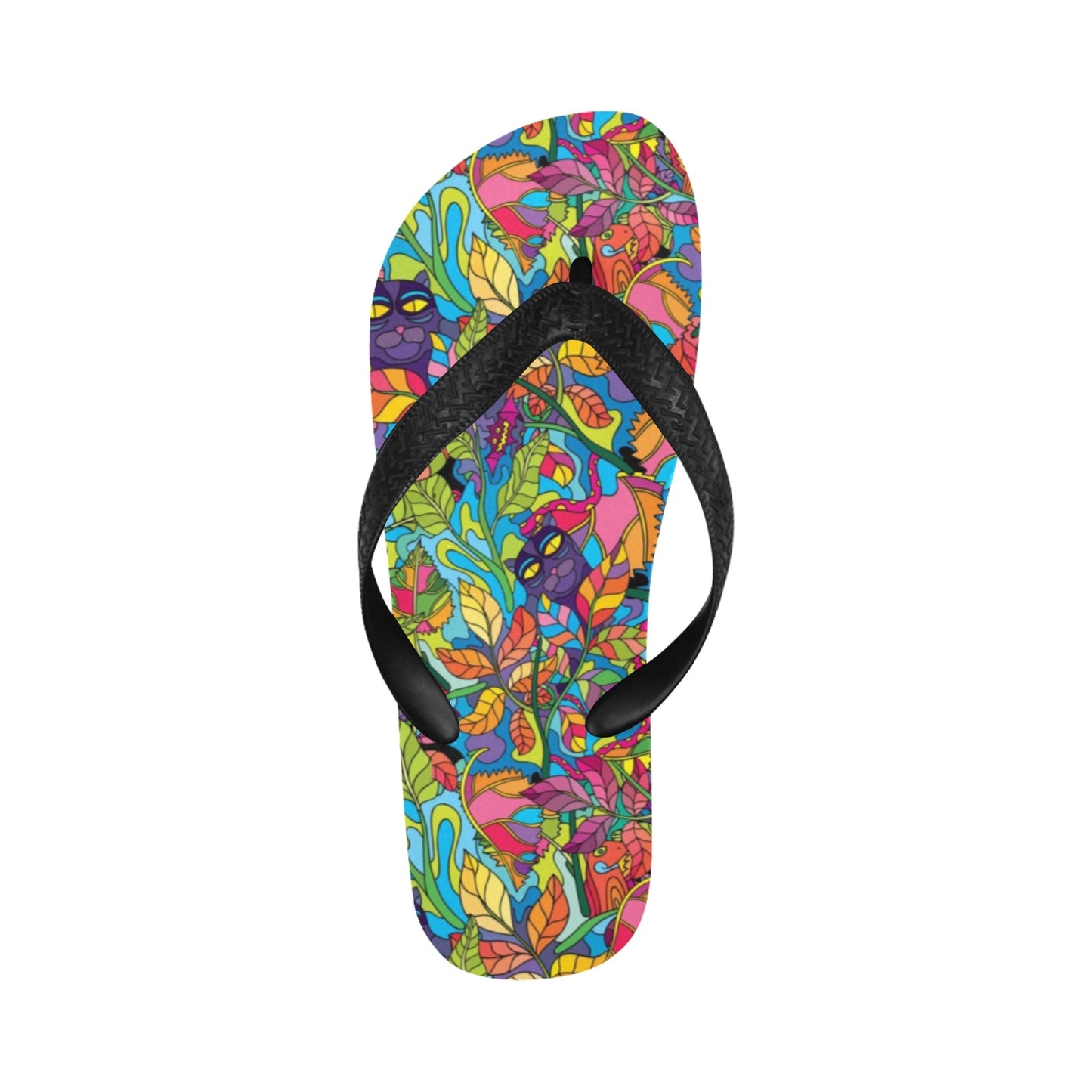 Trippy Print Design LKS301 Flip Flops