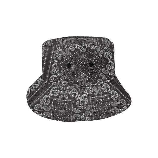 Bandana Black White Print Design LKS302 Unisex Bucket Hat