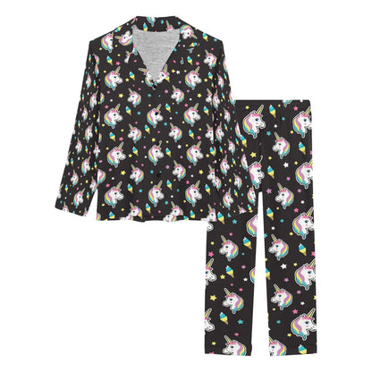 Unicorn Print Design LKS302 Women's Long Pajama Set