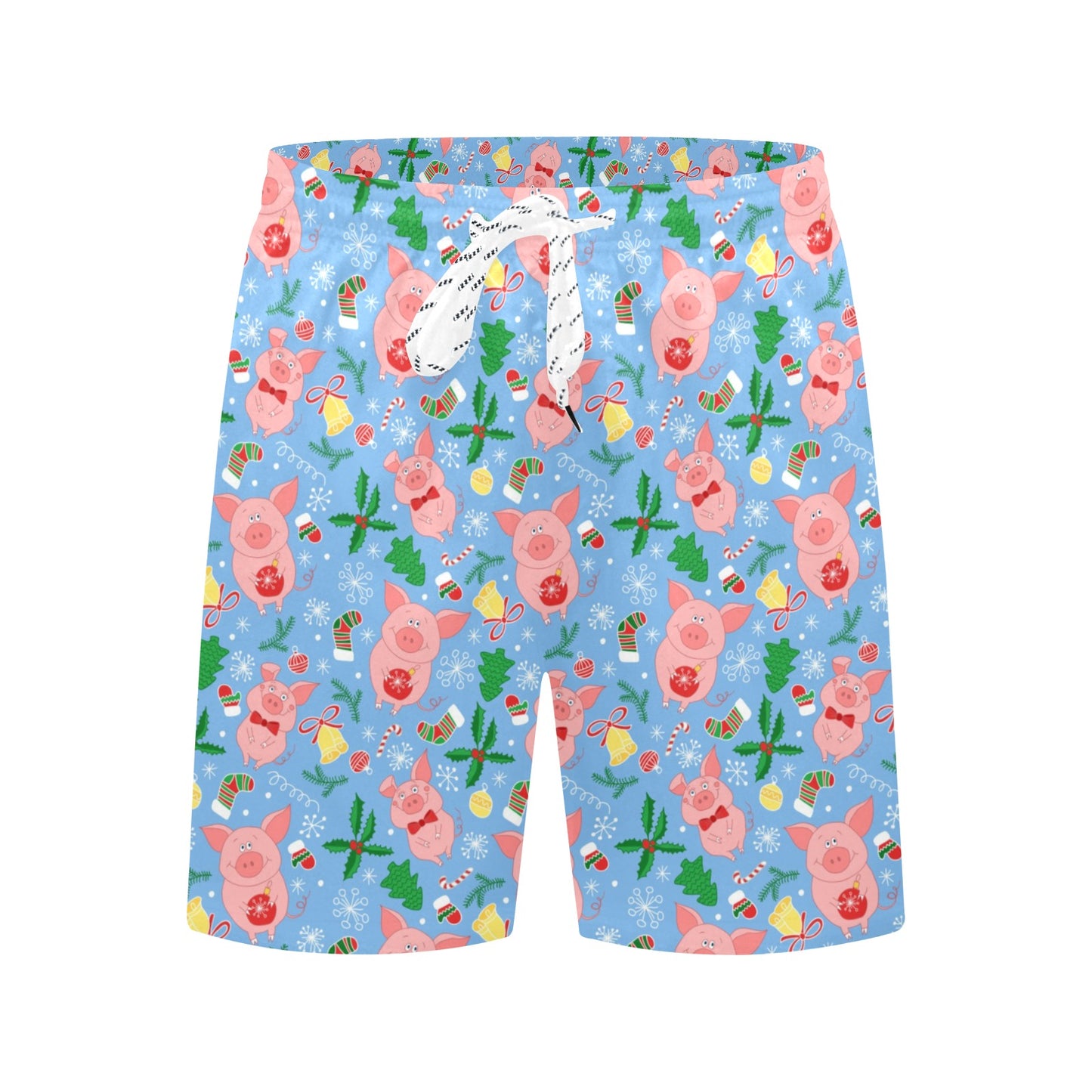 Pig Print Design LKS404 Men's Swim Trunks Beach Shorts