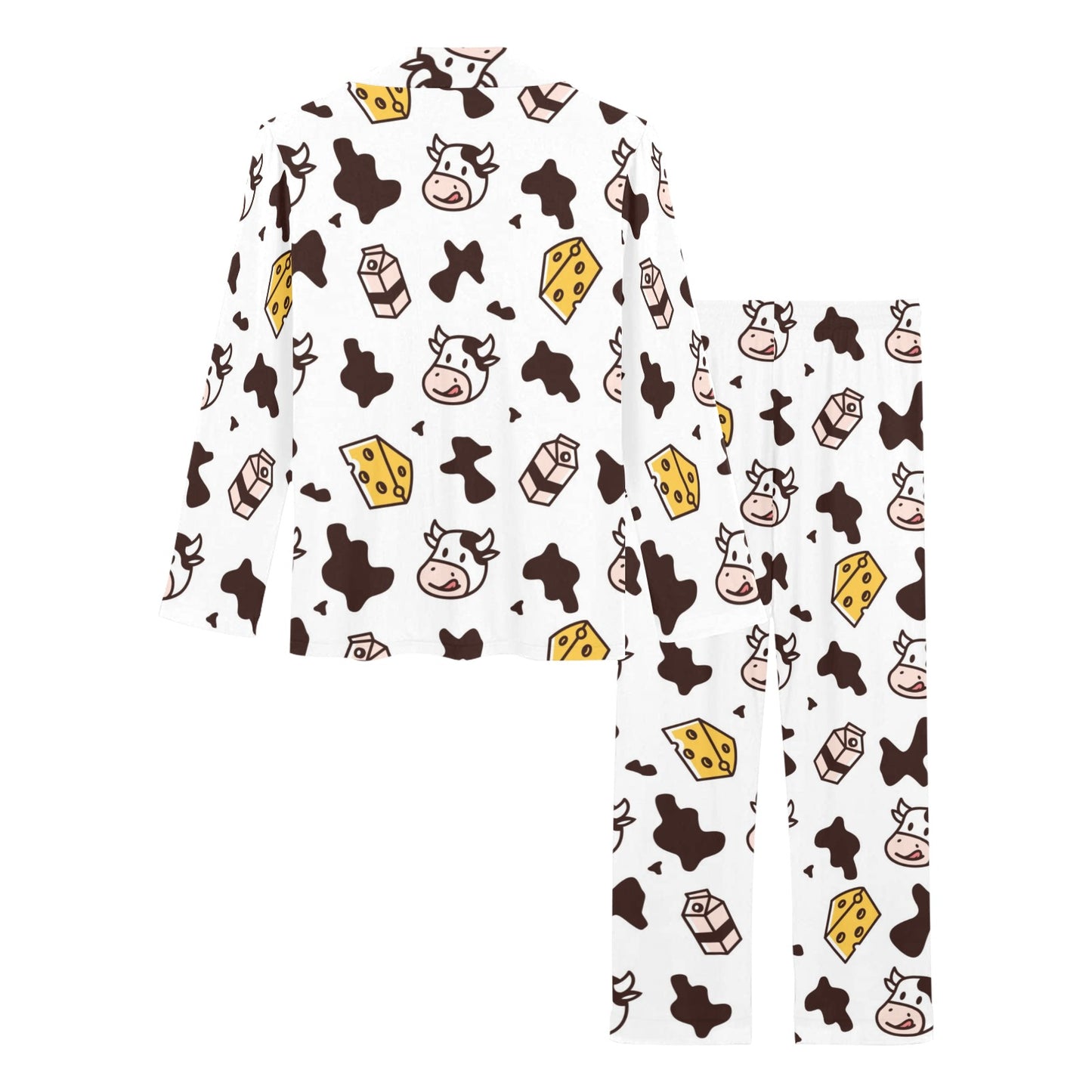 Cow Pattern Print Design 06 Women's Long Pajama Set