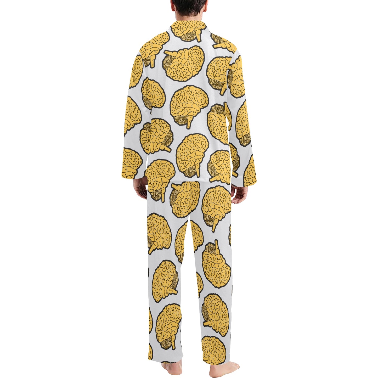 Psychology Pattern Print Design A01 Men's Long Pajama Set