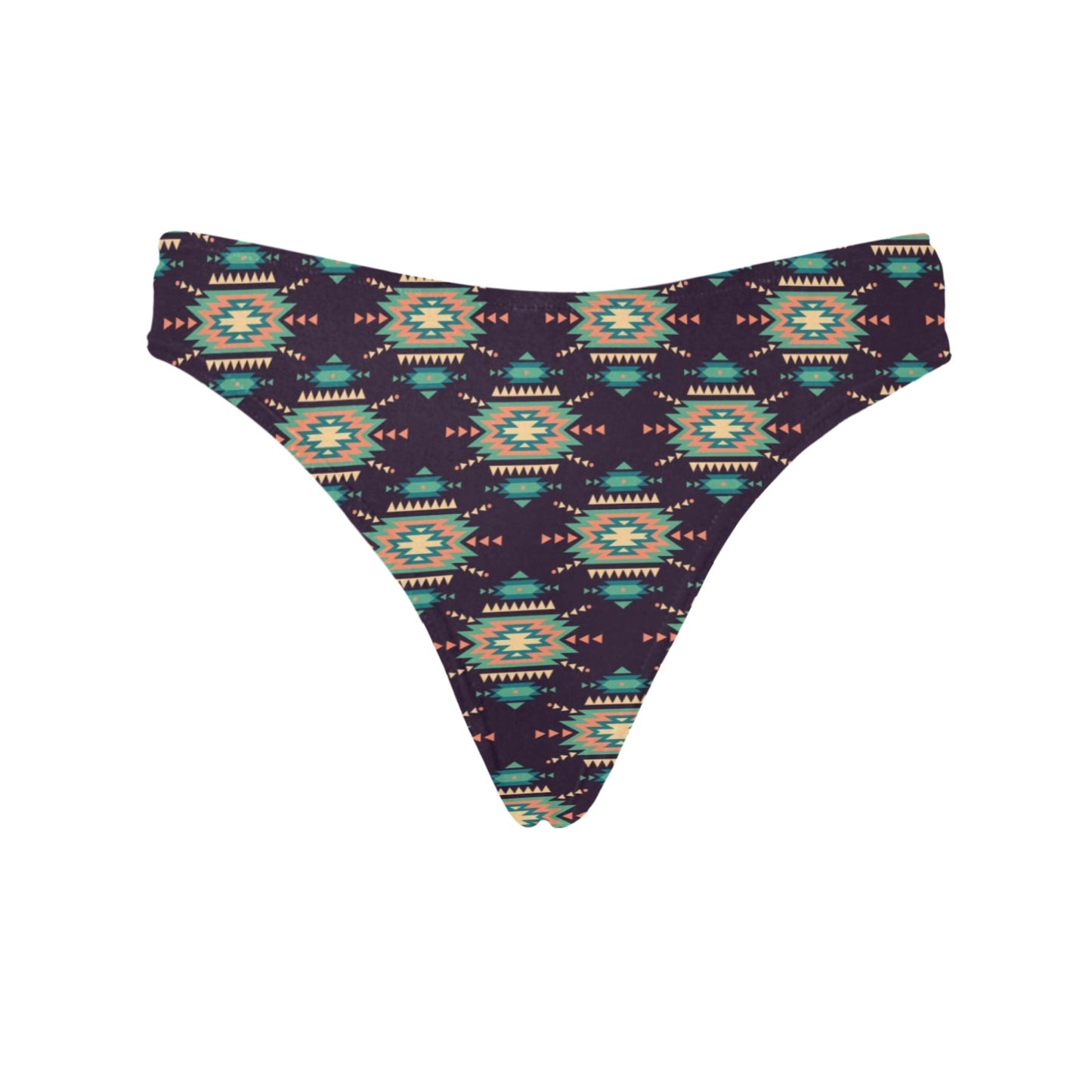 Navajo Geometric Style Print Pattern Women's Thongs