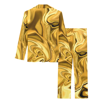 Liquid Pattern Print Design 03 Women's Long Pajama Set