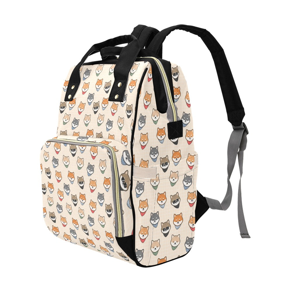 Shiba Inu Print Design LKS3010 Diaper Bag Backpack