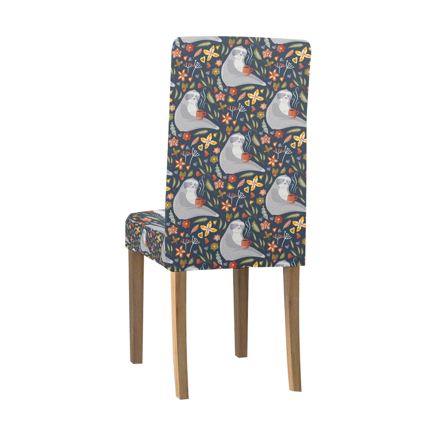 Sloth Print Design LKS303 Dining Chair Slipcover
