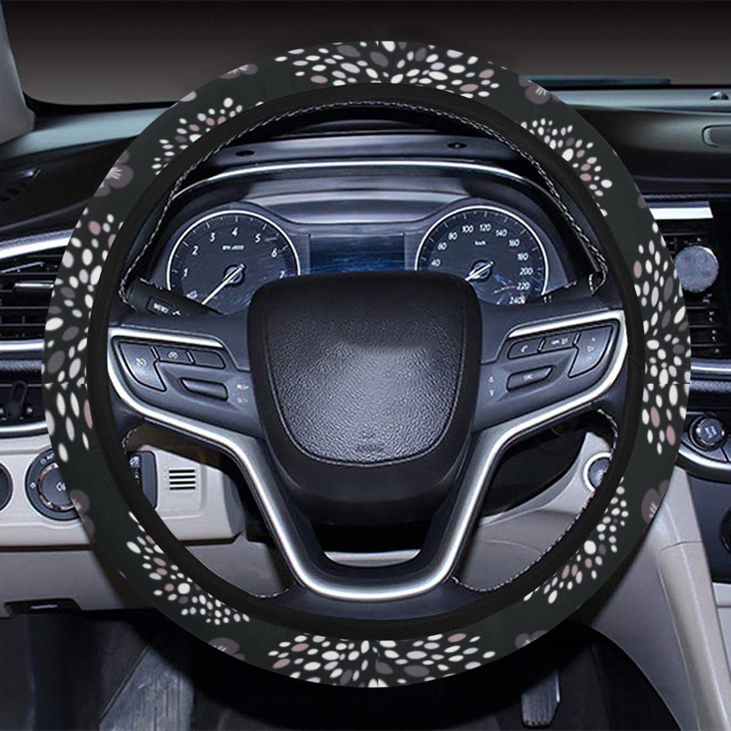 Tree Of Life Print Design LKS304 Steering Wheel Cover with Elastic Edge