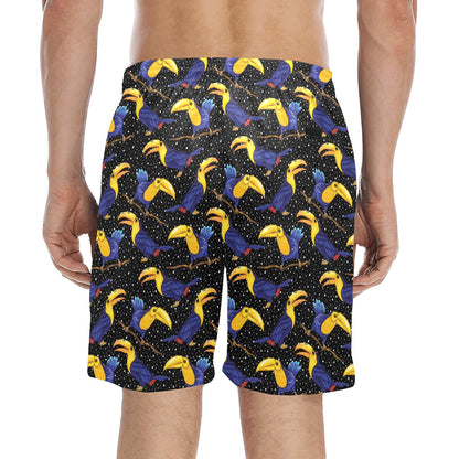 Toucan Print Design LKS307 Men's Swim Trunks Beach Shorts