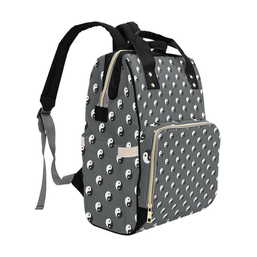 Yin Yang Print Design LKS303 Diaper Bag Backpack