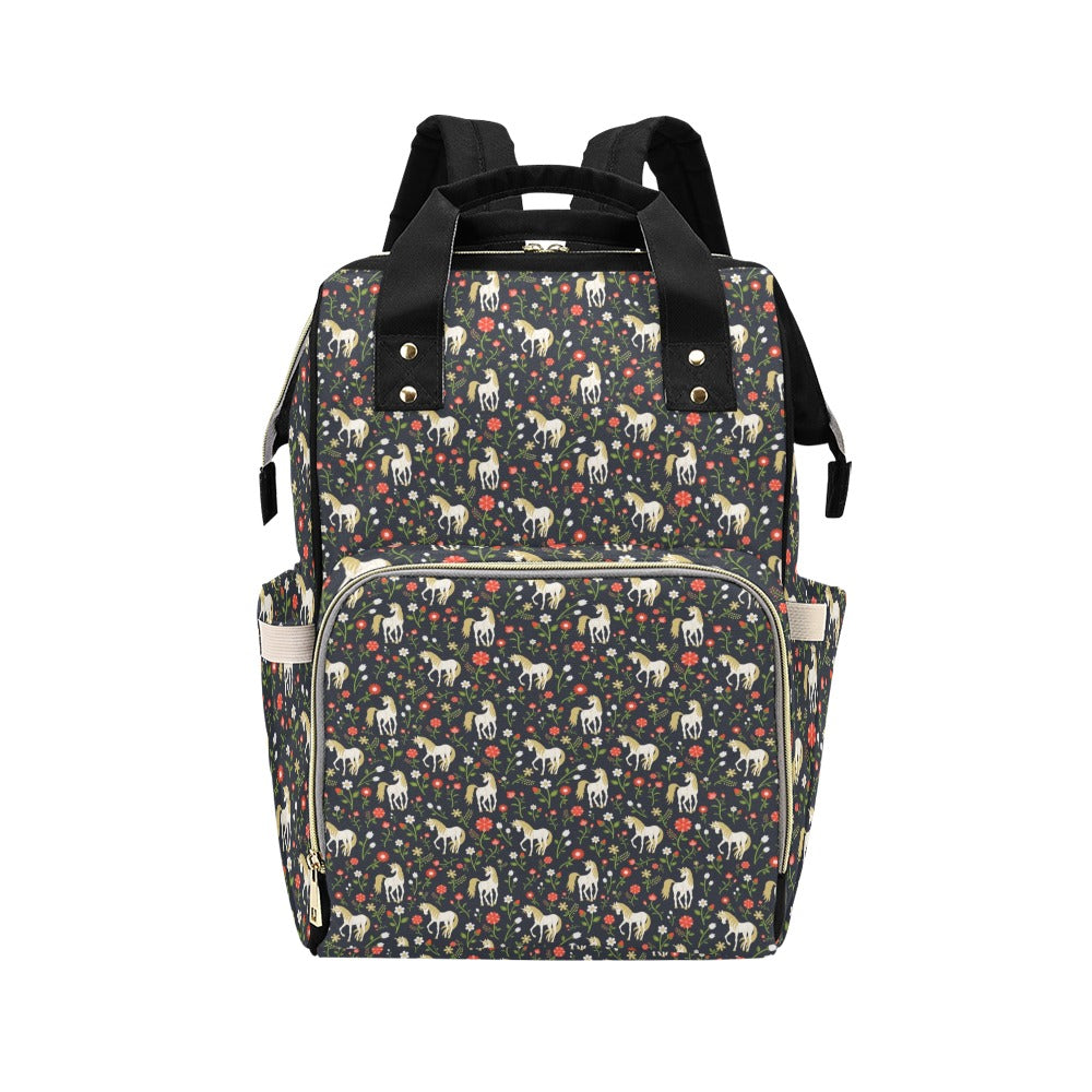 Unicorn Print Design LKS301 Diaper Bag Backpack