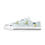 Snowboard Print Design LKS304 Women's White Low Top Shoes