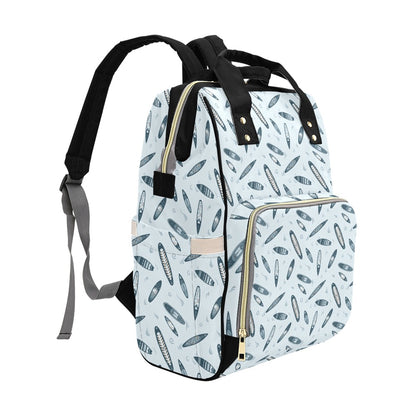 Surfboard Print Design LKS306 Diaper Bag Backpack
