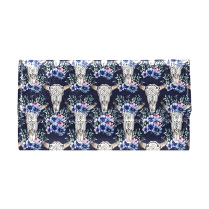 Buffalo Head Print Design LKS402 Women's Trifold Wallet