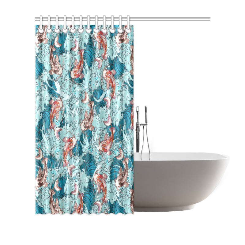 KOI Fish Pattern Print Design 05 Shower Curtain
