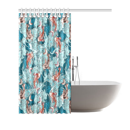 KOI Fish Pattern Print Design 05 Shower Curtain