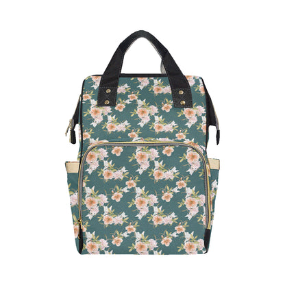 Iris Pattern Print Design IR01 Diaper Bag Backpack
