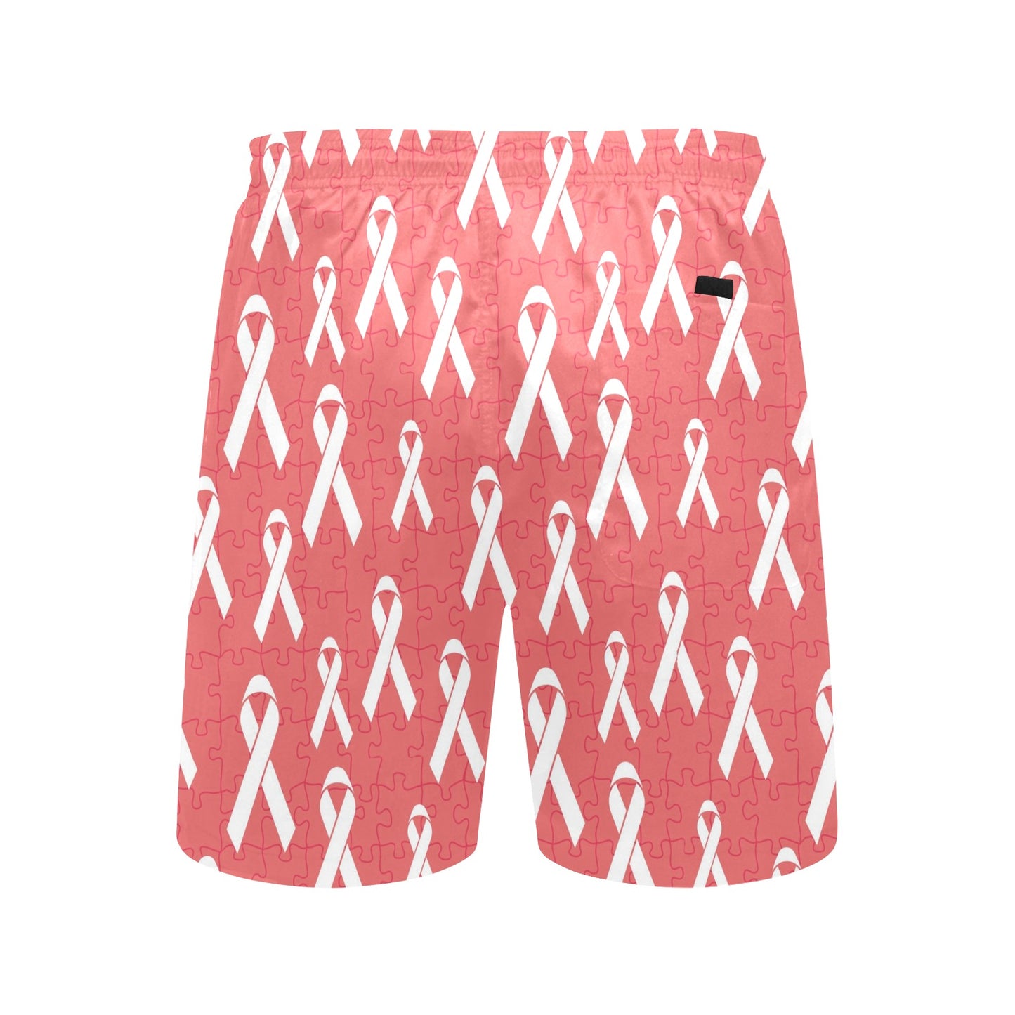 Autism Awareness Ribbon Design Print Men's Swim Trunks Beach Shorts