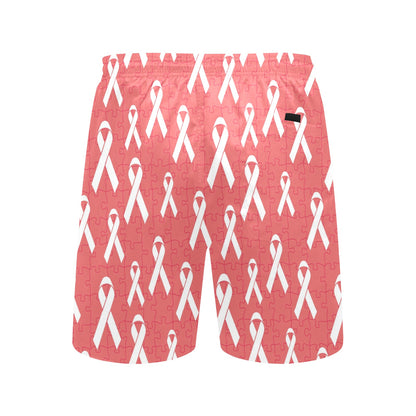 Autism Awareness Ribbon Design Print Men's Swim Trunks Beach Shorts