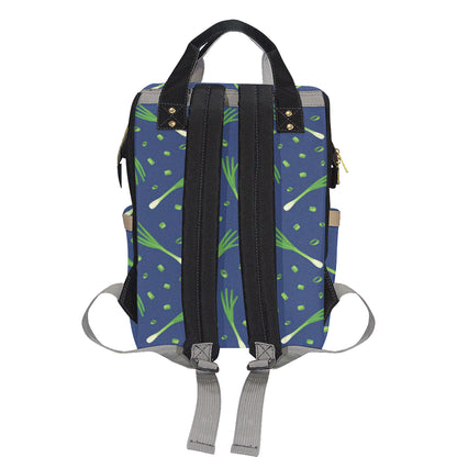 Leek Pattern Print Design 02 Diaper Bag Backpack