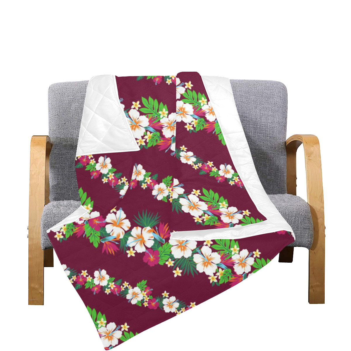 Hawaiian Themed Pattern Print Design H06 Premium Quilt