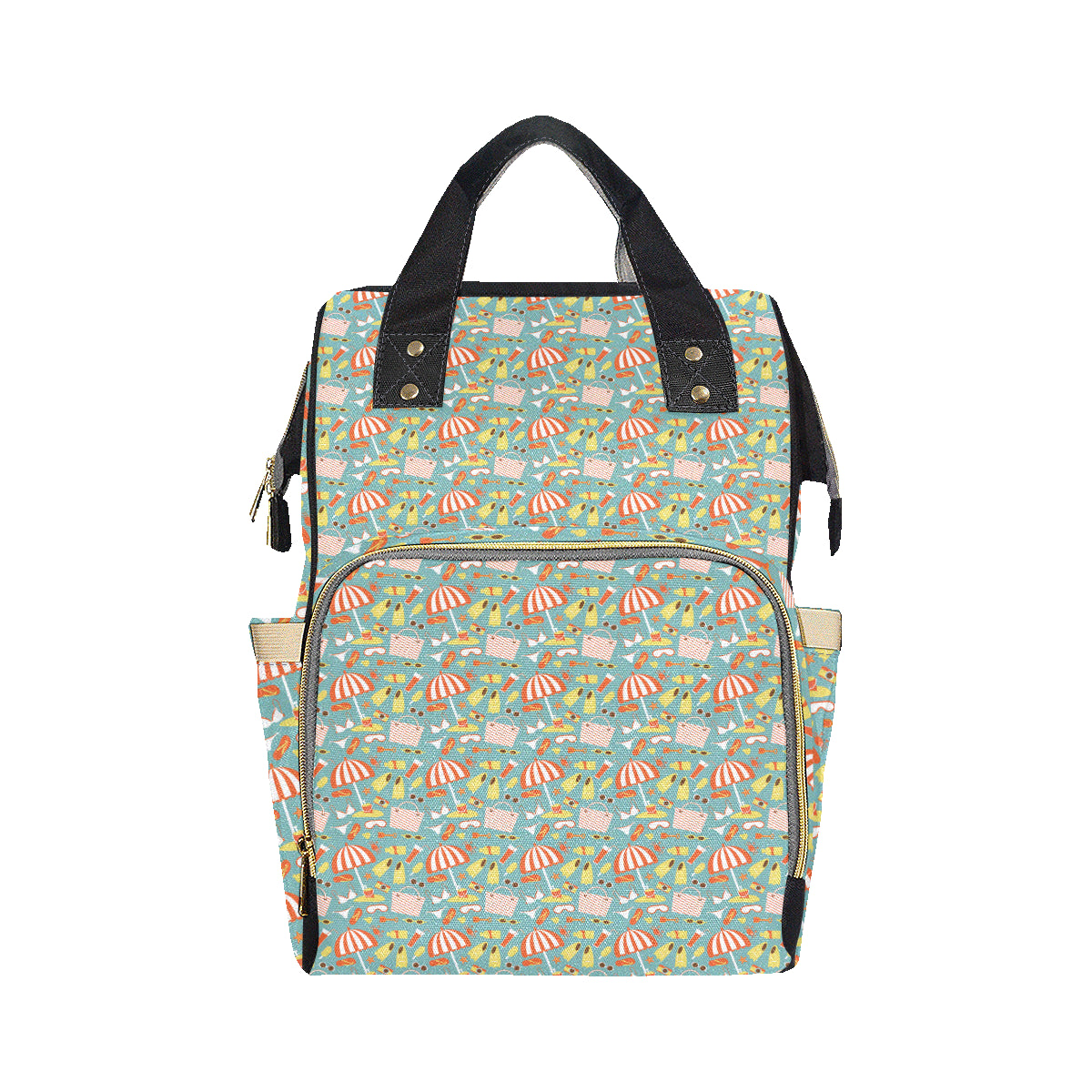 Beach Scene Pattern Print Design 02 Diaper Bag Backpack