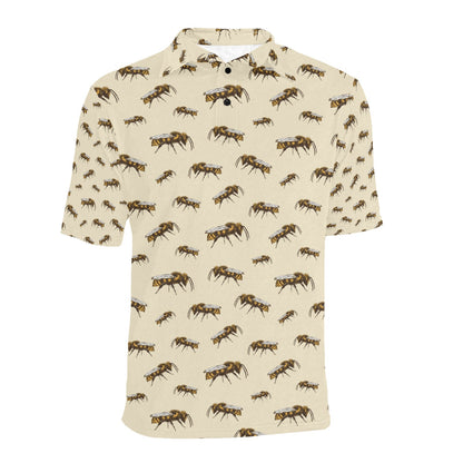 Bee Print Design LKS306 Men Polo Shirt