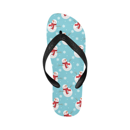 Snowman Print Design LKS304 Flip Flops