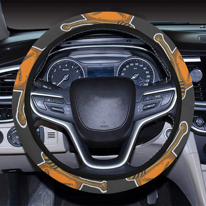 Honey Bee Print Design LKS305 Steering Wheel Cover with Elastic Edge