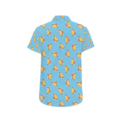 Taco Print Design LKS301 Men Short Sleeve Button Up Shirt