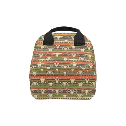 American indian Skull Animal Insulated Lunch Bag