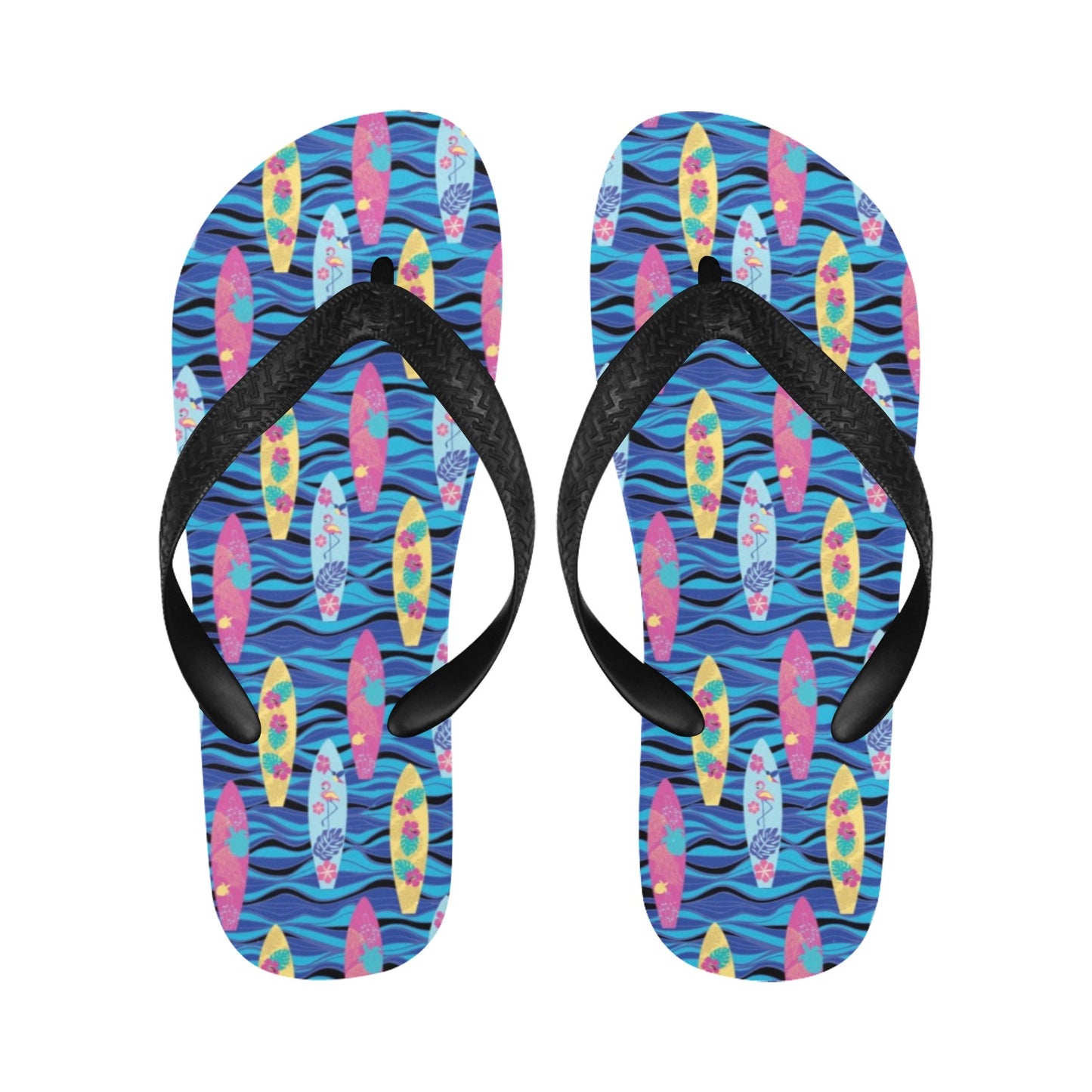 Surfboard Print Design LKS304 Flip Flops