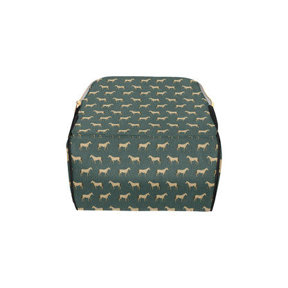Horse Classic Themed Pattern Print Diaper Bag Backpack