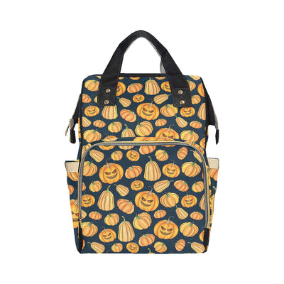 Pumpkin Halloween Pattern Print Design A04 Diaper Bag Backpack